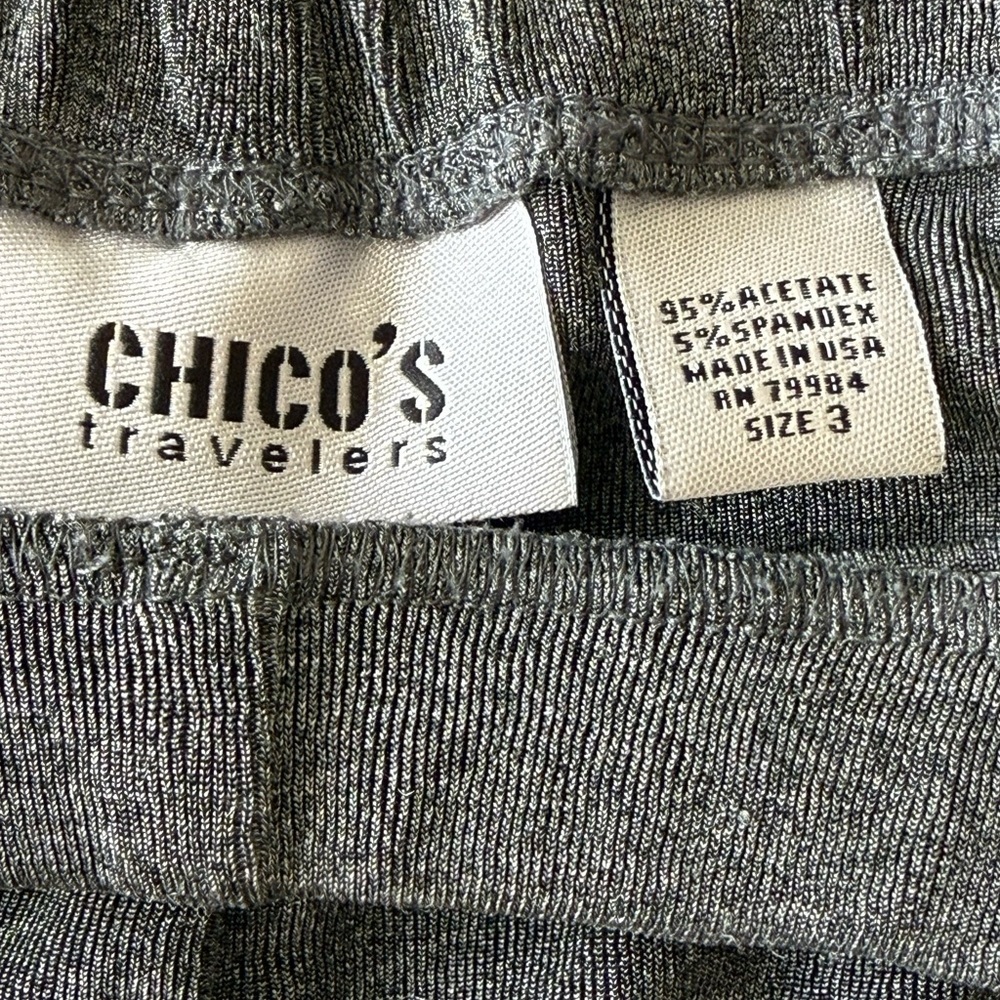 Chico's size 16 Travelers Charcoal Gray Pants (Chico’s size 3). - Picture 4 of 5